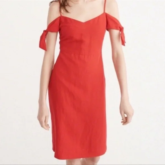 Abercrombie & Fitch | Dresses | Abercrombie Red Linen Midi Dress | Poshmark Abercrombie & Fitch | Dresses | Abercrombie Red Linen Midi Dress | Poshmark
